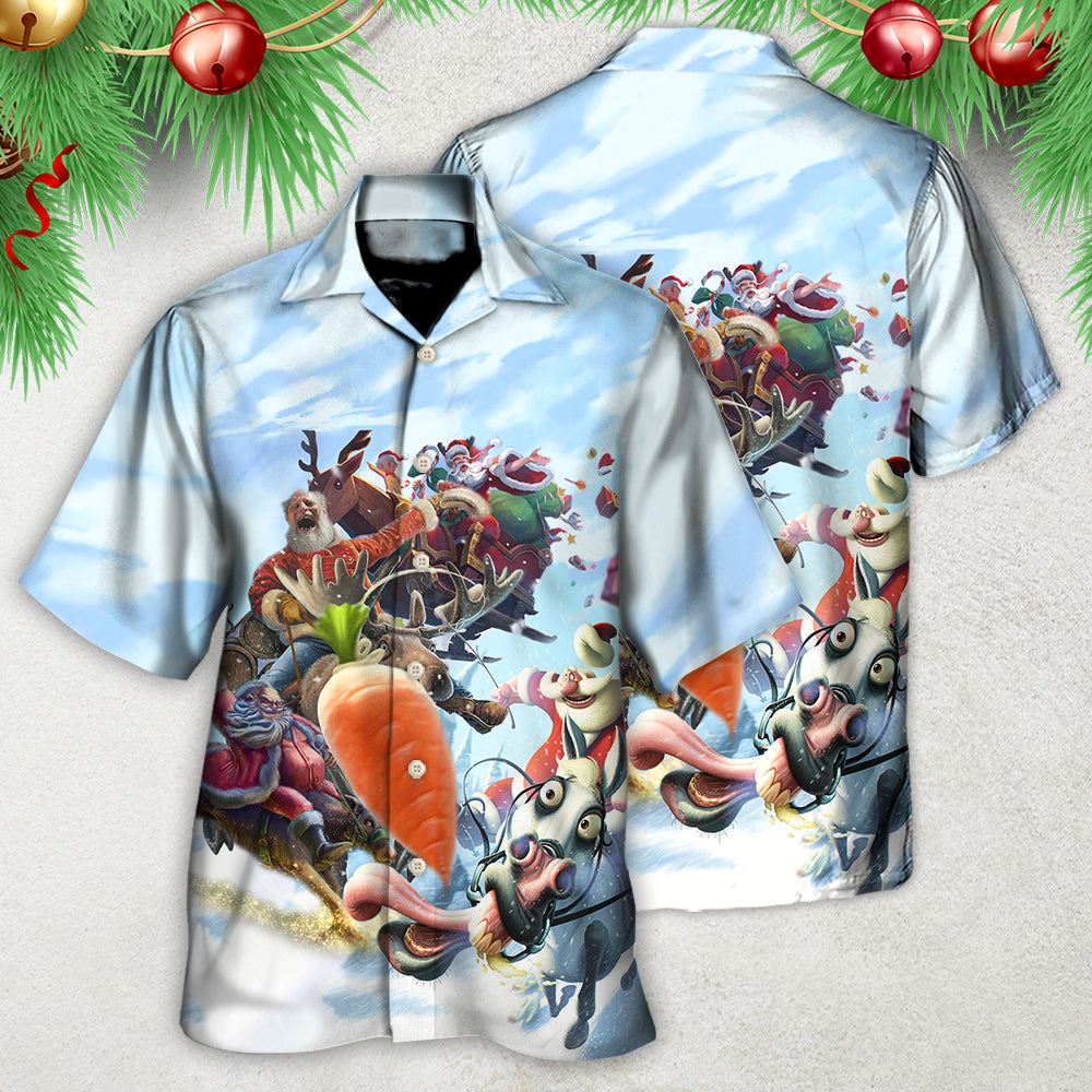Hawaiian Christmas shirt, Christmas Santa Happy Funny Christmas Hawaiian Shirt, Christmas Gift, Hawaiian Aloha Shirt