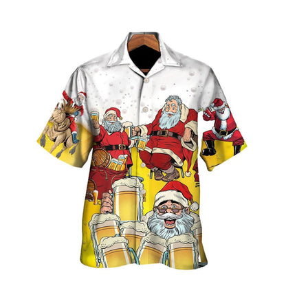 Hawaiian Christmas shirt, Christmas Santa I Want More Beer Hawaiian Shirt, Christmas Gift, Hawaiian Aloha Shirt