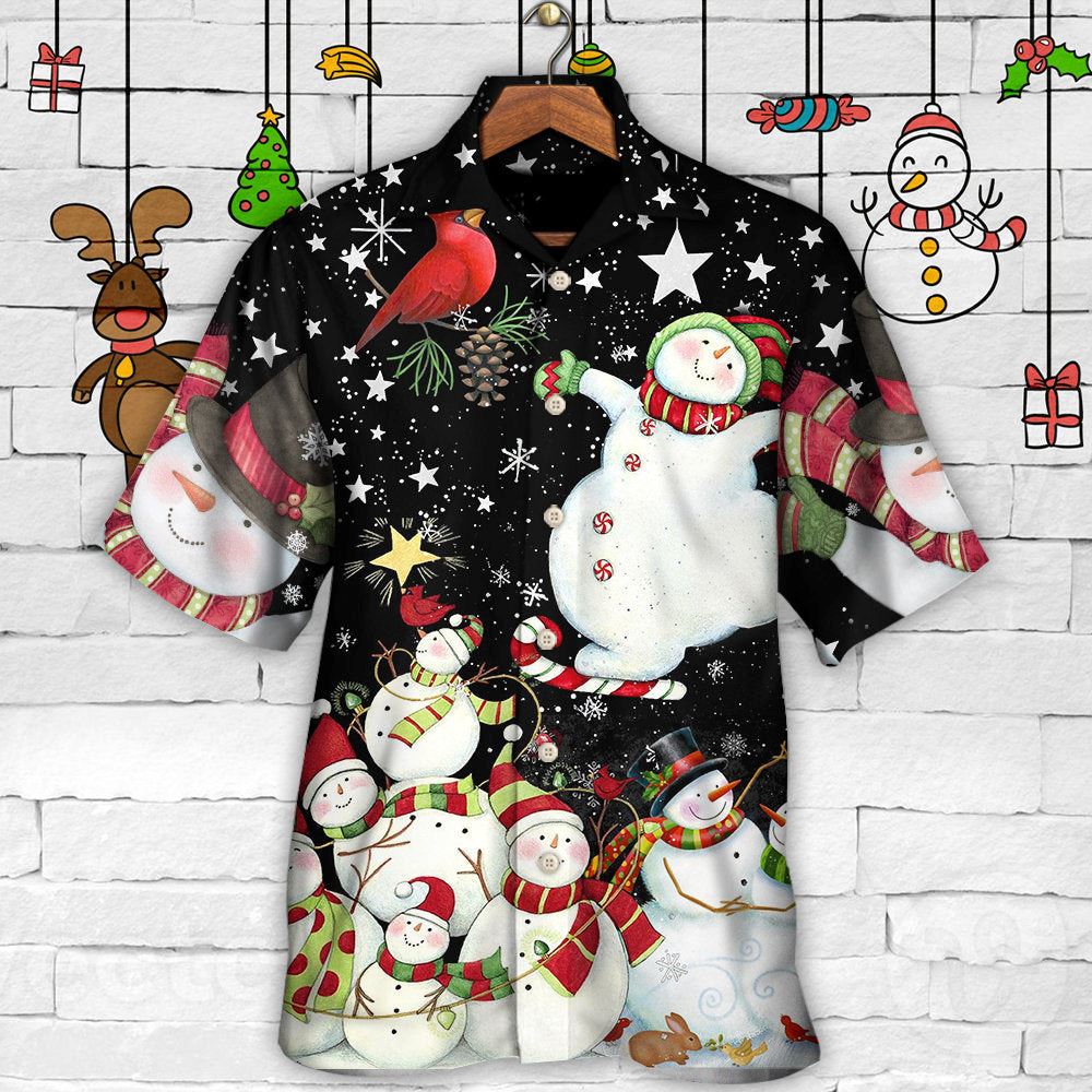 Hawaiian Christmas shirt, Christmas The World Of Christmas With Snowman Hawaiian Shirt, Christmas Gift, Hawaiian Aloha Shirt