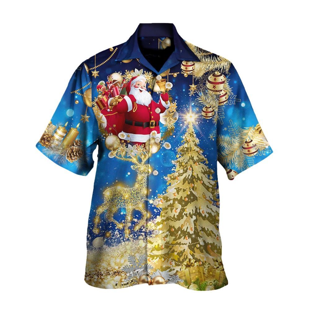 Hawaiian Christmas shirt, Christmas Tree Blue Style Hawaiian Shirt, Christmas Gift, Hawaiian Aloha Shirt