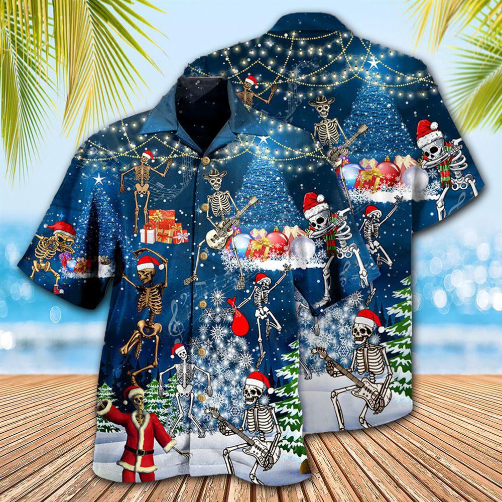 Hawaiian Christmas shirt, Christmas X-raymas Skull Hawaiian Shirt, Christmas Gift, Hawaiian Aloha Shirt