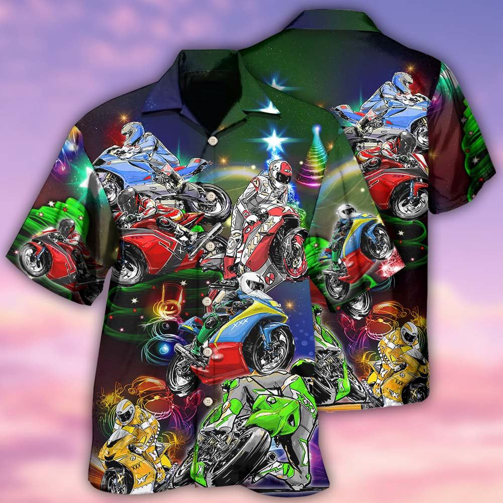 Hawaiian Christmas shirt, Motorcycle Amazing Christmas Hawaiian Shirt, Christmas Gift, Hawaiian Aloha Shirt