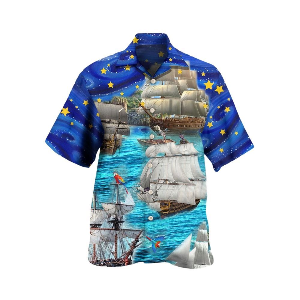Hawaiian Christmas shirt, Sailing Love Ocean And Sky Christmas Style Hawaiian Shirt, Christmas Gift, Hawaiian Aloha Shirt