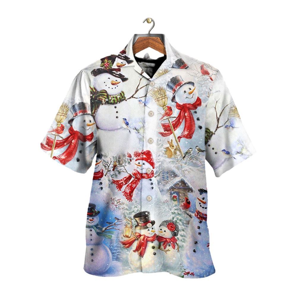 Hawaiian Christmas shirt, Snowman Christmas Merry Xmas Hawaiian Shirt, Christmas Gift, Hawaiian Aloha Shirt