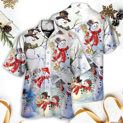 Hawaiian Christmas shirt, Snowman Christmas Merry Xmas Hawaiian Shirt, Christmas Gift, Hawaiian Aloha Shirt