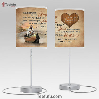 I Can Only Imagine Table Lamp - Walking With Jesus Boat Table Lamp Bedroom Decor - Bible Verse Table Lamp - Religious Prints