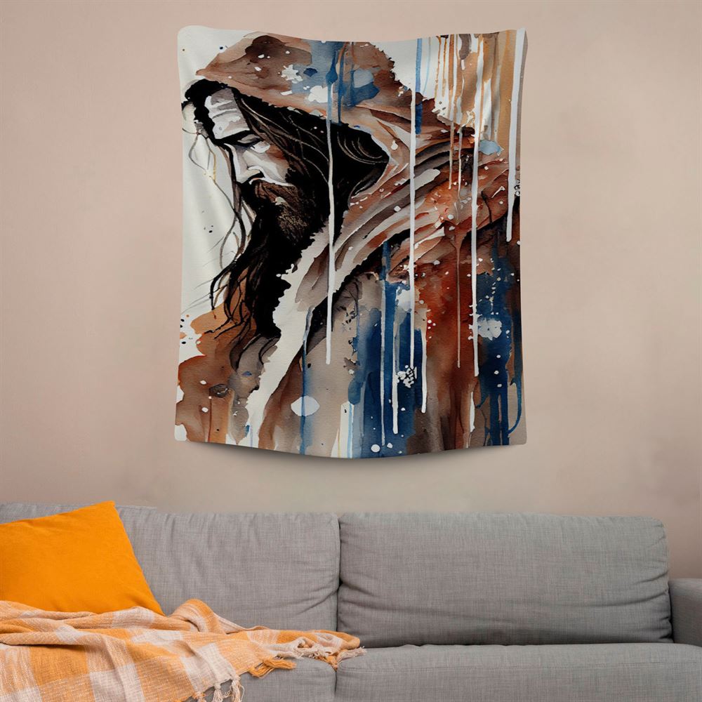 Jesus Christ Pictures Tapestry Art, Scripture Wall Art, Tapestries Spiritual For Bedroom