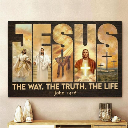 Jesus Cross The Way, The Truth, The Life Canvas Post