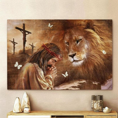 Jesus Drawing Lion King Pray For Healing Canvas Post