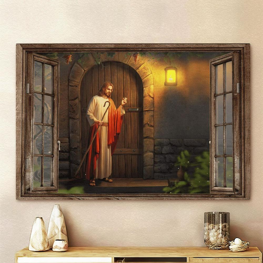Jesus Knocks On The Door Canvas Poster
