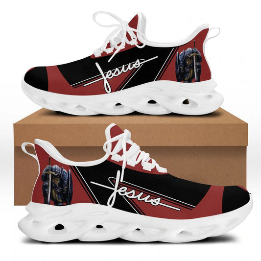 Jesus Running Sneakers Red Max Soul Shoes, Christian Soul Shoes, Jesus Running Shoes, Fashion Shoes