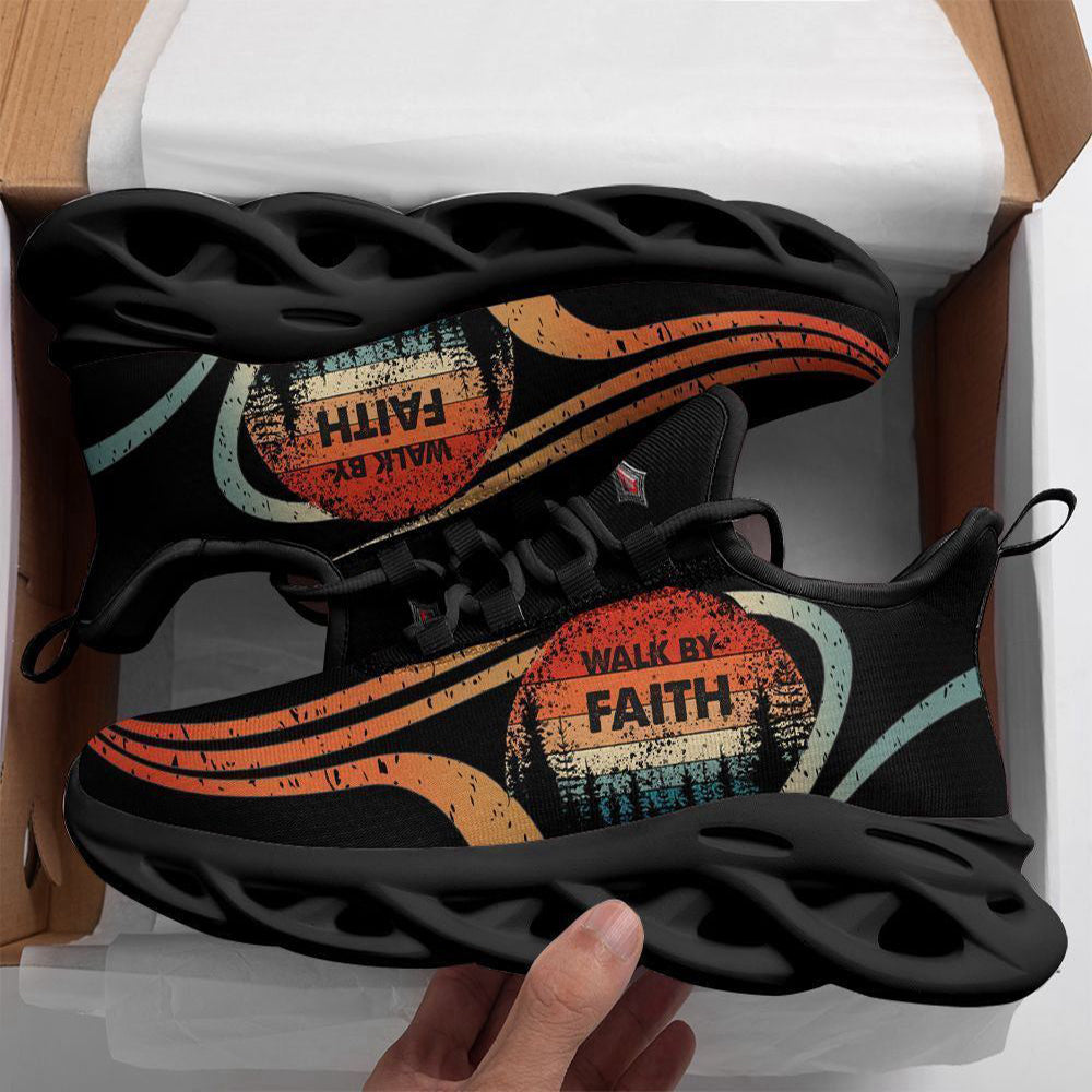 Jesus Walk By Faith Christ Sneakers Max Soul Shoes, Christian Soul Shoes, Jesus Running Shoes, Fashion Shoes