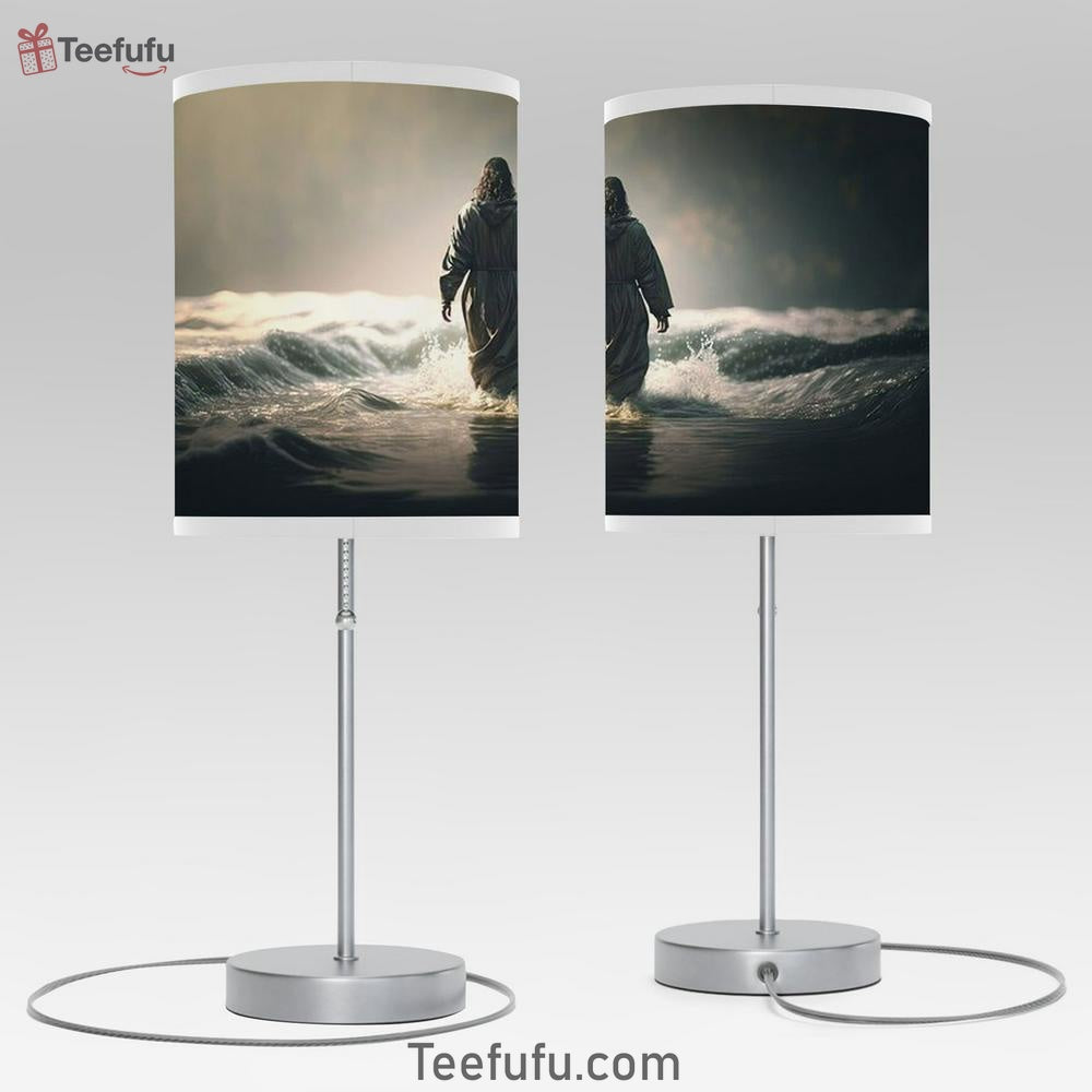 Jesus Walking On Water Table Lamp Pictures - Jesus Christ Picture - Christian Home Decor