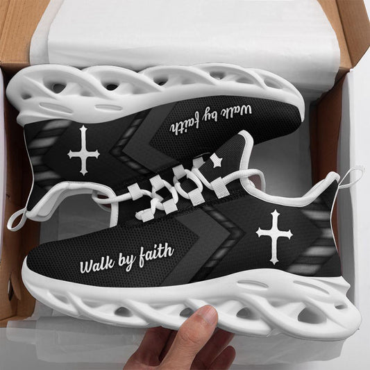Jesus White Black Running Christ Sneakers Max Soul Shoes, Christian Soul Shoes, Jesus Running Shoes, Fashion Shoes