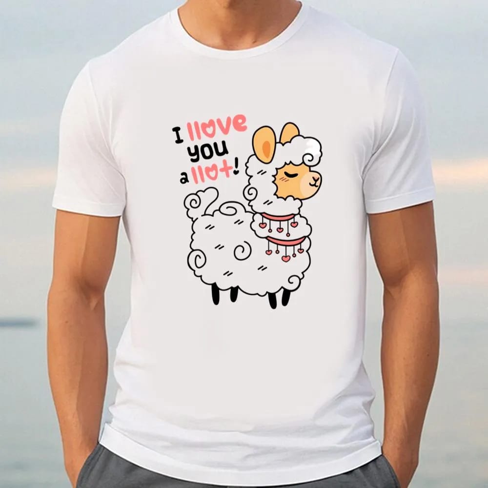 Llovely Llama Vlentine T Shirt, Valentine Day Shirt, Valentines Day Gift, Couple Shirt