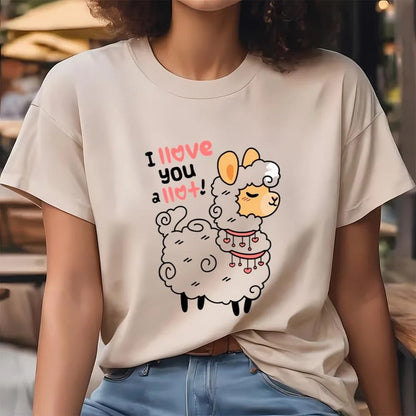 Llovely Llama Vlentine T Shirt, Valentine Day Shirt, Valentines Day Gift, Couple Shirt