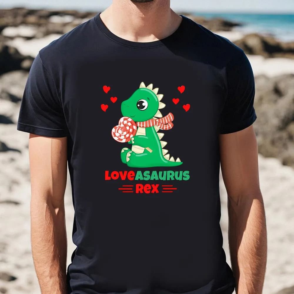 Loveasaurus Rex Valentine Day Dinosaur Lovers T Shirt, Valentine Day Shirt, Valentines Day Gift, Couple Shirt