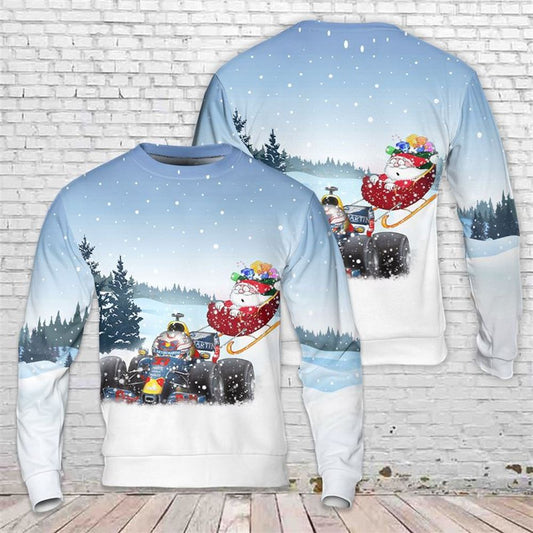 Max Verstappen Santa Formula Motor Racing Ugly Christmas Sweater For Men And Women, Christmas Gift, Christmas Winter Fashion