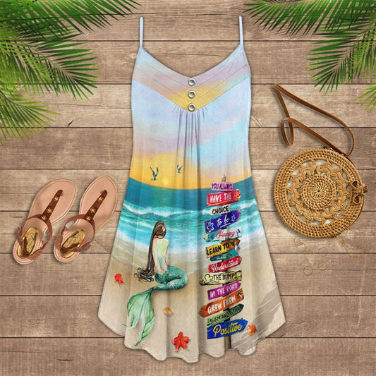 Mermaid Beach Spaghetti Strap Summer Dress For Women On Beach Vacation, Hippie Dress, Hippie Beach Outfit