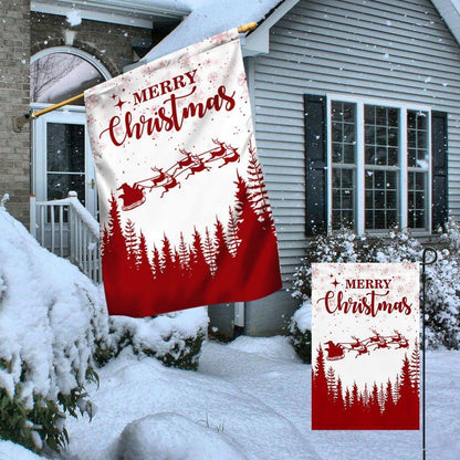 Merry Christmas Flag Santa Claus Christmas Flag, Christmas Gift, Christmas Garden Flags, Christmas Outdoor Flag
