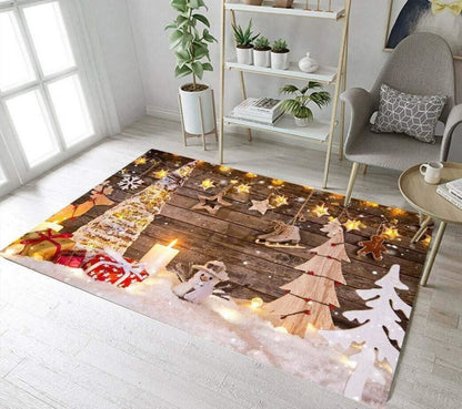 Merry Magic Threads With Christmas Limited Edition Rug, Christmas Rug, Christmas Living Room Decor Rug, Christmas Floot Mat