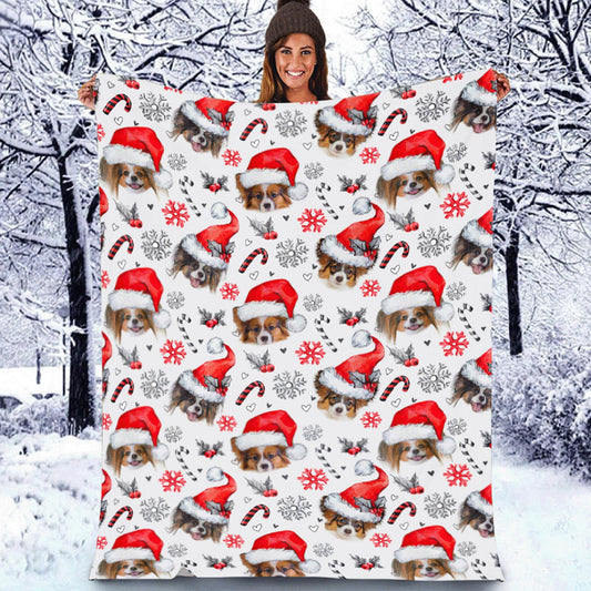 Papillon - Christmas Decor Blanket - Gift For Pet Lovers
