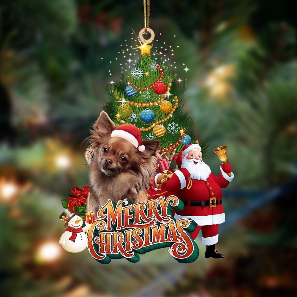 Papillon Christmas Tree&Dog Hanging Ornament, Christmas Tree Decoration, Car Ornament Accessories, Christmas Ornaments 2023