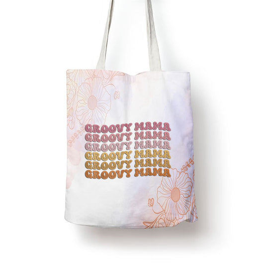 Retro Groovy Hippie Mama Matching Family Mothers Day Tote Bag, Mother's Day Tote Bag, Mother's Day Gift, Shopping Bag For Women