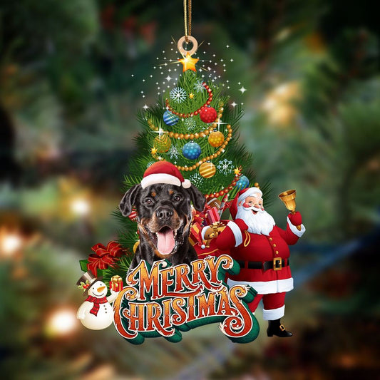 Rottweiler 3 Christmas Tree&Dog Hanging Ornament, Christmas Tree Decoration, Car Ornament Accessories, Christmas Ornaments 2023