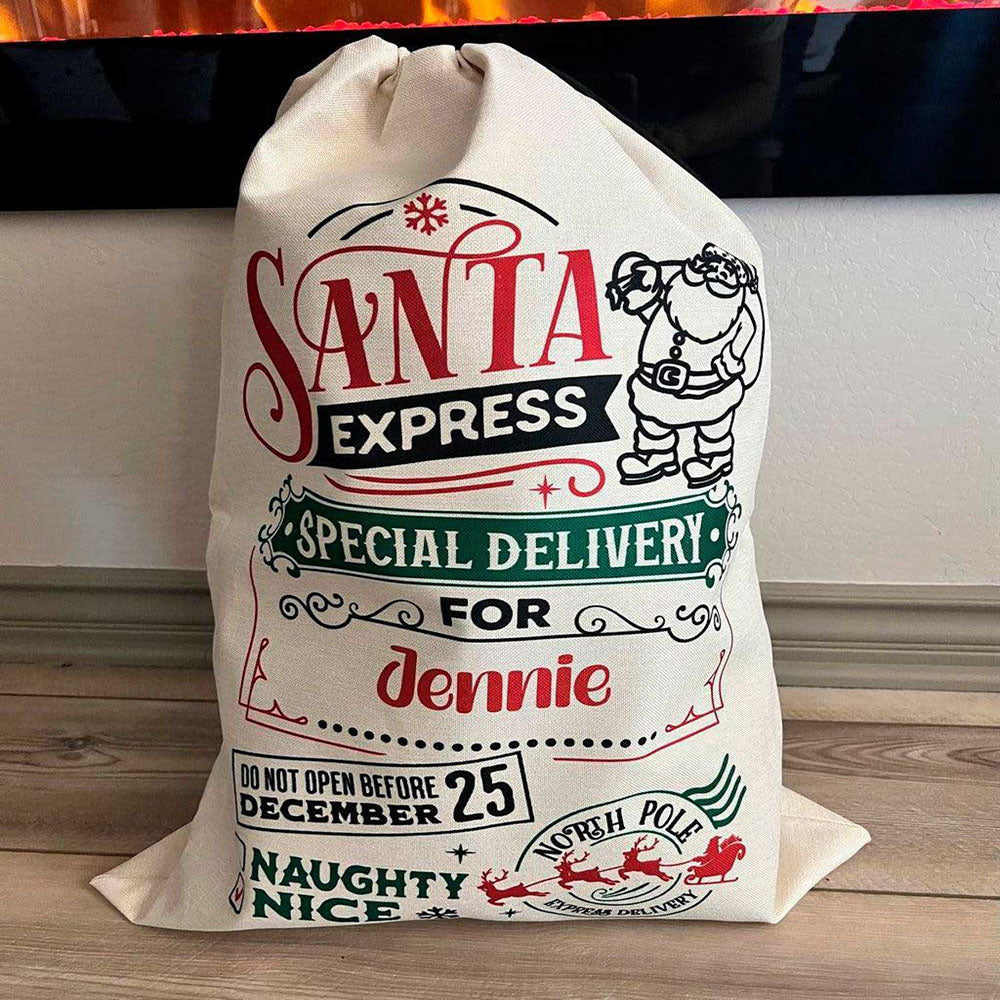 Santa Express Christmas Sack, Christmas Bag Gift, Christmas Tree Decoration Ideas, Christmas Gift 2023