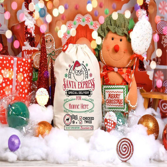 Santa Expresss Christmas Sack, Christmas Bag Gift, Christmas Tree Decoration Ideas, Christmas Gift 2023
