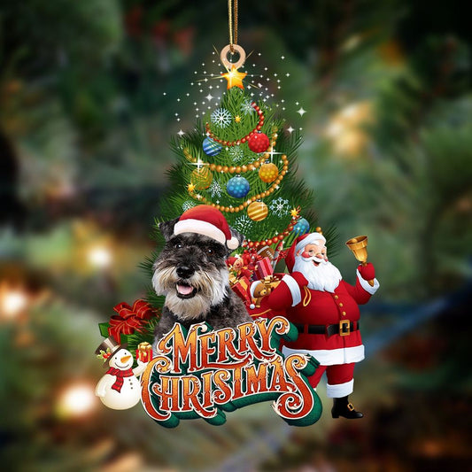 Schnauzer Christmas Tree&Dog Hanging Ornament, Christmas Tree Decoration, Car Ornament Accessories, Christmas Ornaments 2023