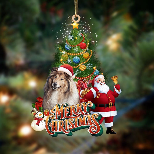 Shetland Sheepdog Christmas Tree&Dog Hanging Ornament, Christmas Tree Decoration, Car Ornament Accessories, Christmas Ornaments 2023