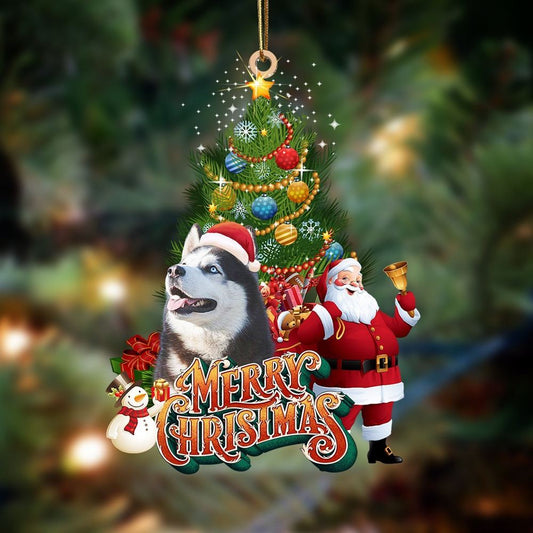 Siberian Husky Christmas Tree&Dog Hanging Ornament, Christmas Tree Decoration, Car Ornament Accessories, Christmas Ornaments 2023