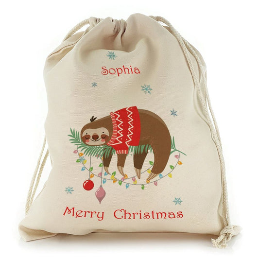 Sleeping Christmas Sloth Christmas Sack, Christmas Bag Gift, Christmas Tree Decoration Ideas, Christmas Gift 2023