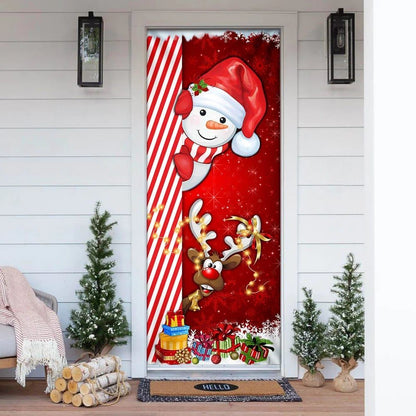 Snowman Door Cover, Christmas Door Cover, Xmas Door Covers, Christmas Gift, Christmas Door Coverings