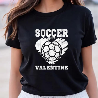 Soccer Football Heart Vintage Valentine's Day T Shirt, Valentine Day Shirt, Valentines Day Gift, Couple Shirt