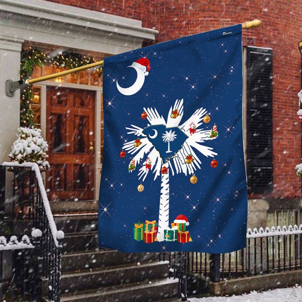 South Carolina 2 Christmas Flag, Christmas Gift, Christmas Garden Flags, Christmas Outdoor Flag
