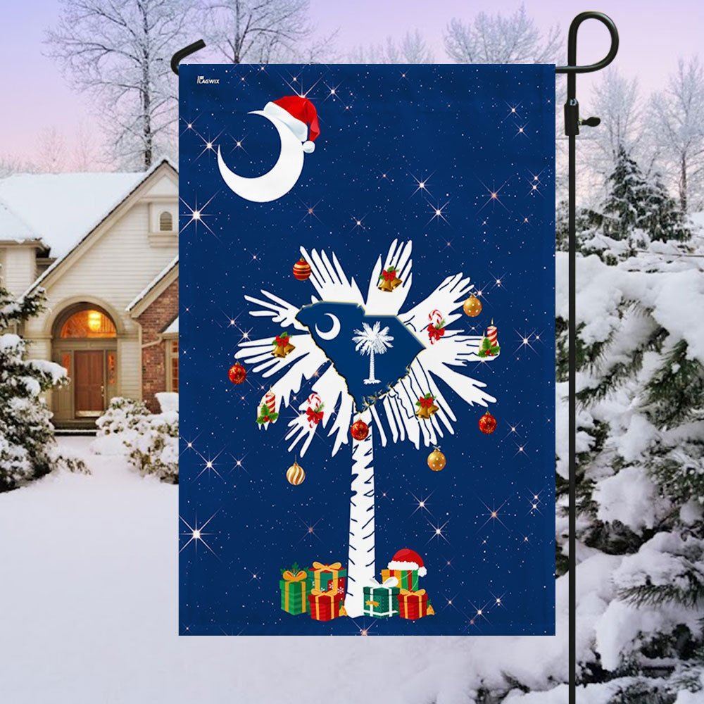South Carolina 2 Christmas Flag, Christmas Gift, Christmas Garden Flags, Christmas Outdoor Flag