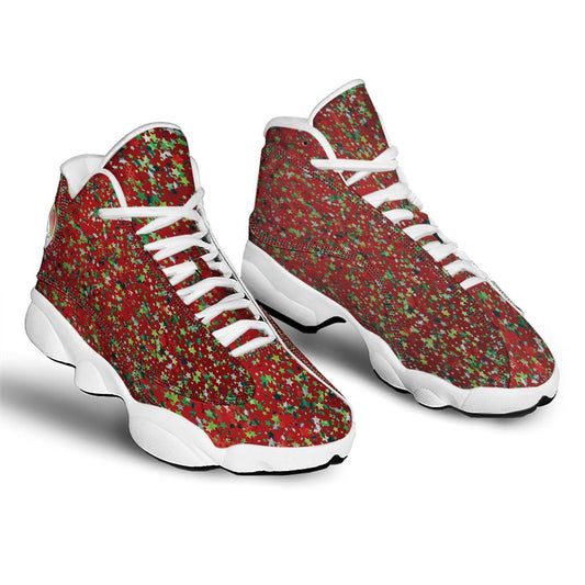 Sparkle Christmas Print Jd13 Shoes For Men & Women, Christmas Basketball Shoes, Gift Christmas Shoes, Winter Fashion Shoes