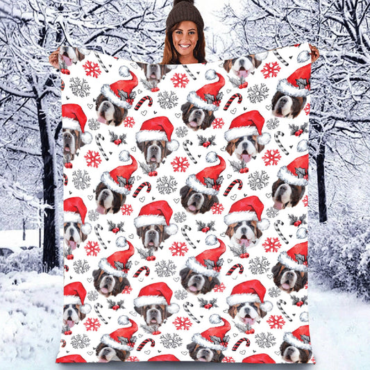 St Bernard - Christmas Decor Blanket - Gift For Pet Lovers