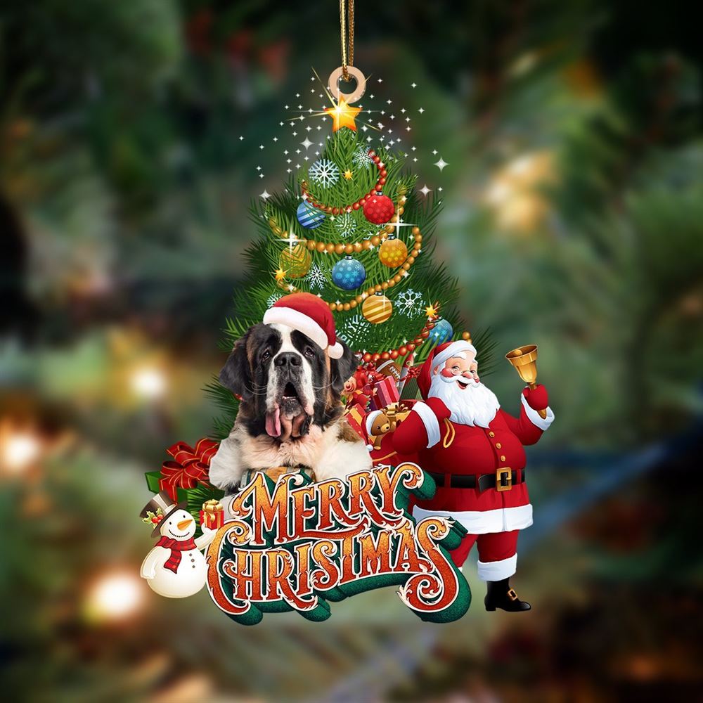 St Bernard Christmas Tree&Dog Hanging Ornament, Christmas Tree Decoration, Car Ornament Accessories, Christmas Ornaments 2023