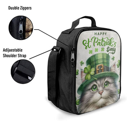 St Patrick's Day Cat Lunch Bag, St Patrick's Day Lunch Box, St Patrick's Day Gift