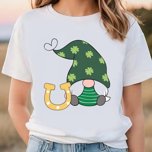 St Patricks Day Cute Gnomes T-Shirt, St Patrick's Day T shirt, St Paddys Day T Shirt, Shamrock Tee