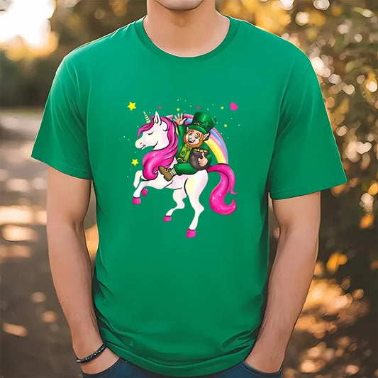 St Patricks Day Leprechaun Irish Unicorn Gift Shirt, St Patrick's Day T shirt, St Paddys Day T Shirt, Shamrock Tee
