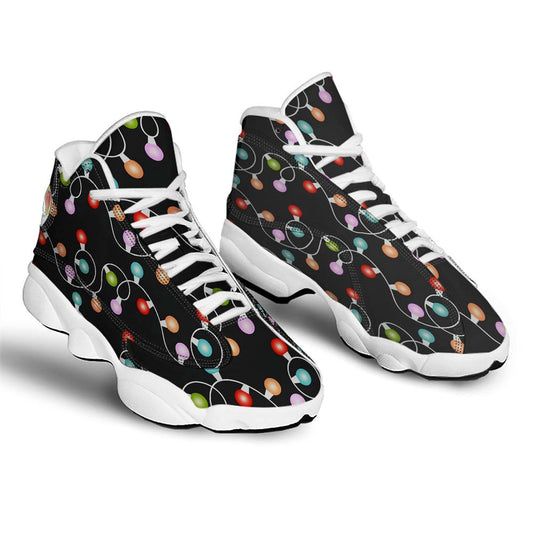 String Lights LED Christmas Print Jd13 Shoes For Men & Women, Christmas Basketball Shoes, Gift Christmas Shoes, Winter Fashion Shoes