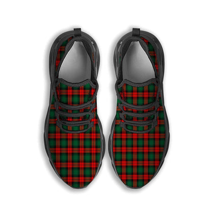 Tartan Christmas Print Pattern Black Max Soul Shoes For Men & Women, Best Running Shoes, Christmas Shoes Gift, Winter Sneakers