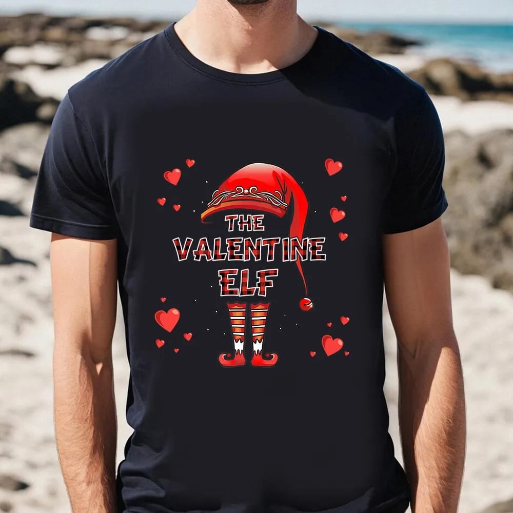 The Valentine Elf Valentine's Day T Shirt, Valentine Day Shirt, Valentines Day Gift, Couple Shirt