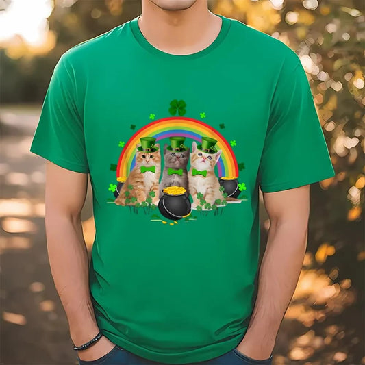 Three Cat St Patricks Day Irish T-Shirt, St Patrick's Day T shirt, St Paddys Day T Shirt, Shamrock Tee