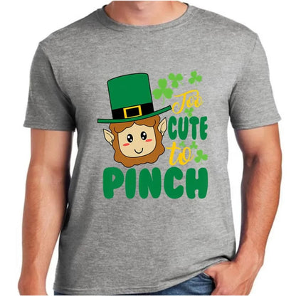 Too Cute To Pinch Cutest St Patricks Day Leprechaun T-Shirt, St Patrick's Day T shirt, St Paddys Day T Shirt, Shamrock Tee